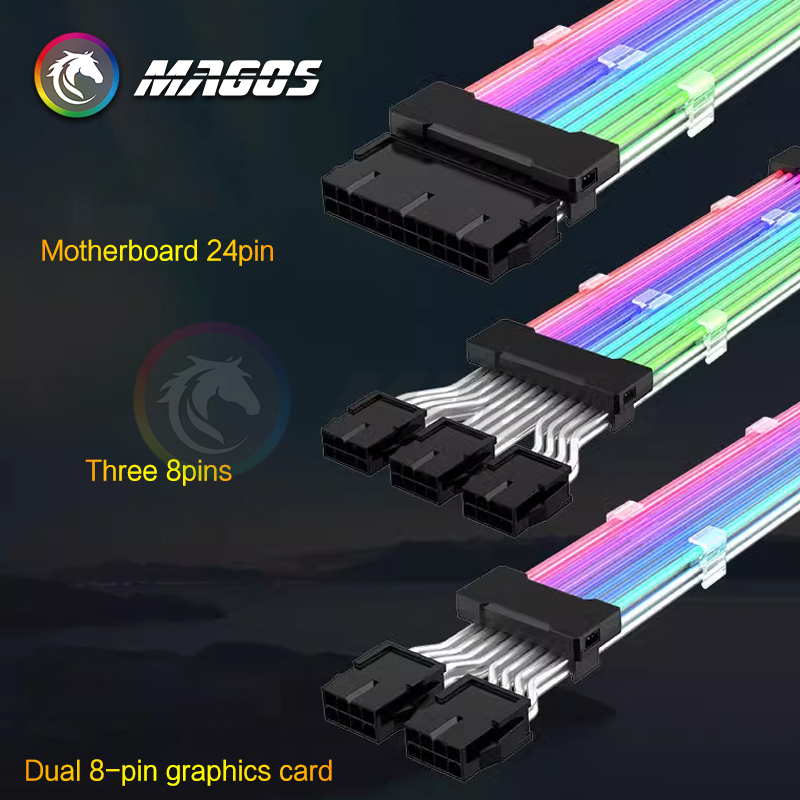 PSU Extension Cable RGB, ATX 2 - Console Gaming Pc Case ulasan dan harga