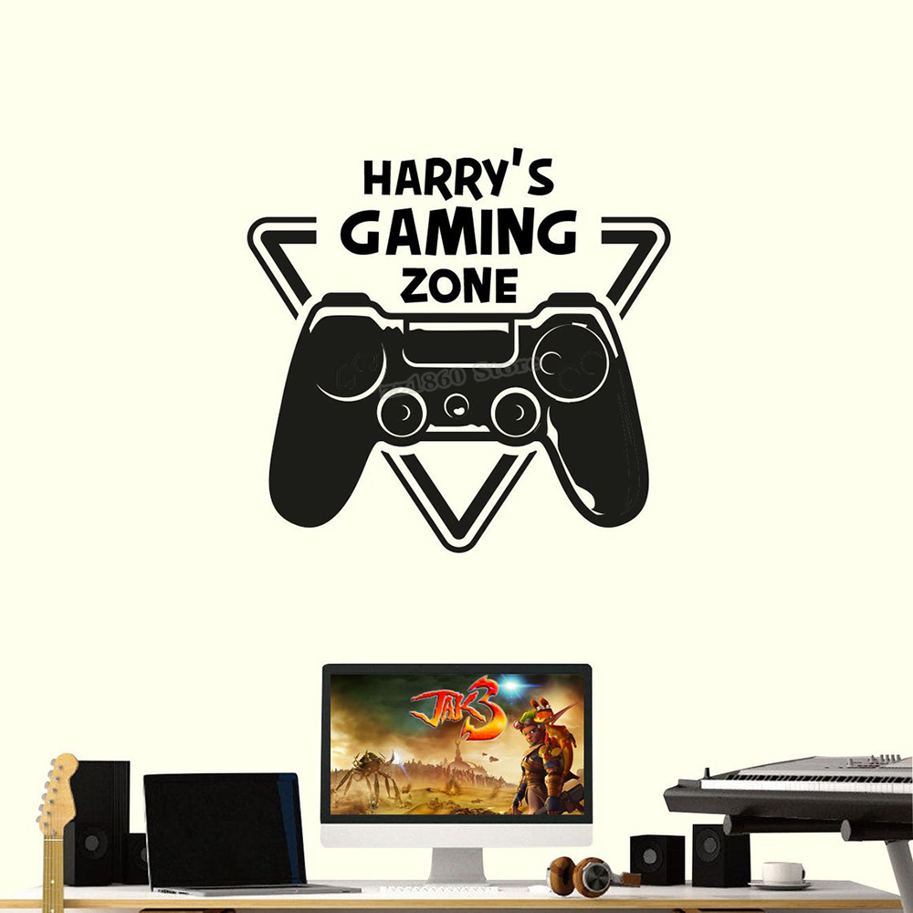 Custom Name Gaming Zone Wall D - Gaming Console Wallpaper ulasan dan harga