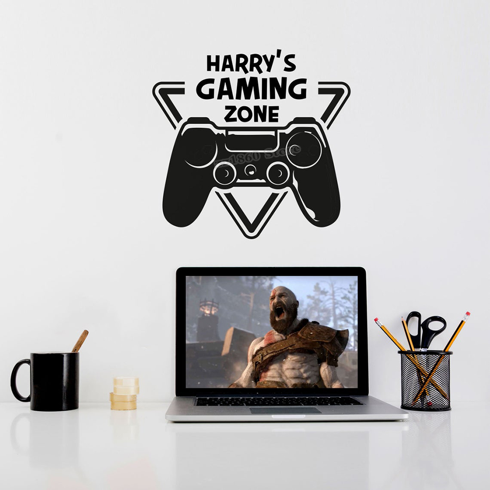 Custom Name Gaming Zone Wall D - Gaming Console Wallpaper ulasan dan harga