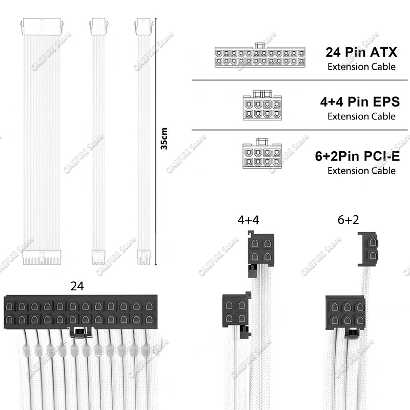 PSU Extension Cable Motherboar - Console Gaming Pc Case ulasan dan harga
